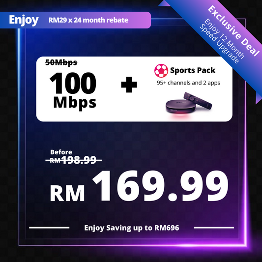 Astro Fibre 50 Mbps + Sports Pack