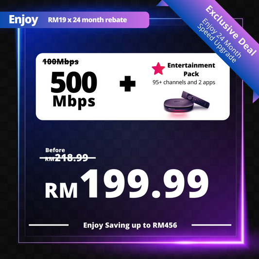 Astro Fibre 100 Mbps + Entertainment Pack